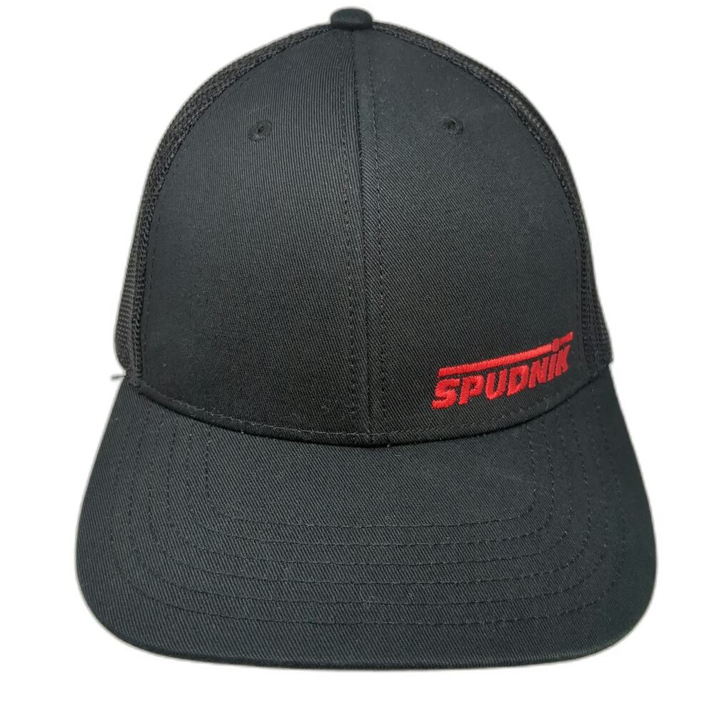 Cap America Trucker Hat Black One Size Spudnik Agricultural Mesh Snapback Red
